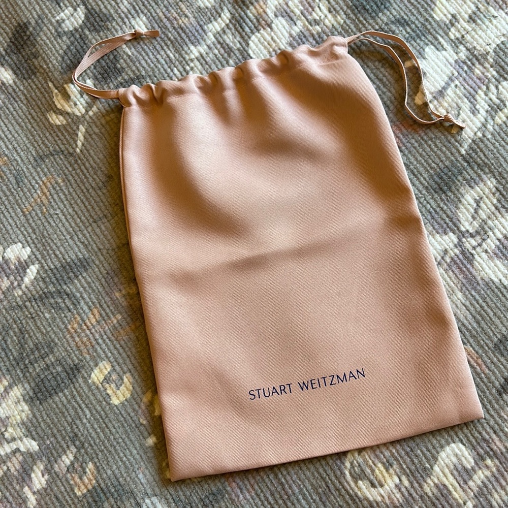 Stuart Weitzman Blush Pink Drawstring Dust Bag